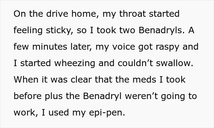 “They Weren’t Real Burgers”: Woman Goes Into Anaphylactic Shock After BIL Lies About The Food