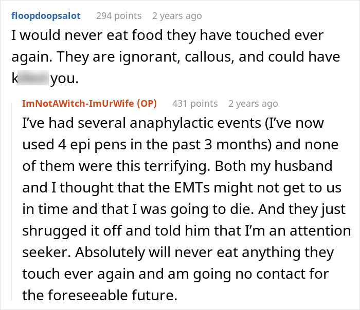 “They Weren’t Real Burgers”: Woman Goes Into Anaphylactic Shock After BIL Lies About The Food