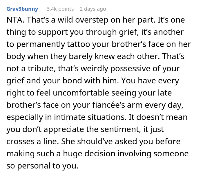 Man Is Honest About How Fiancée’s Tattoo Makes Him Feel, She Expected More Appreciation