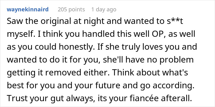 Man Is Honest About How Fiancée’s Tattoo Makes Him Feel, She Expected More Appreciation