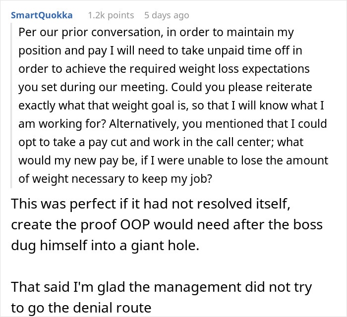 Chauvinist Boss Demands Lady Lose Weight For Client, She&#8217;s Delighted By How Karma Gets Back At Him