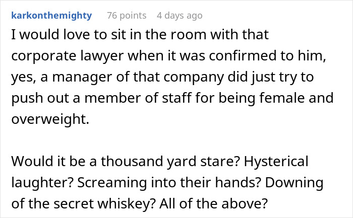 Chauvinist Boss Demands Lady Lose Weight For Client, She&#8217;s Delighted By How Karma Gets Back At Him