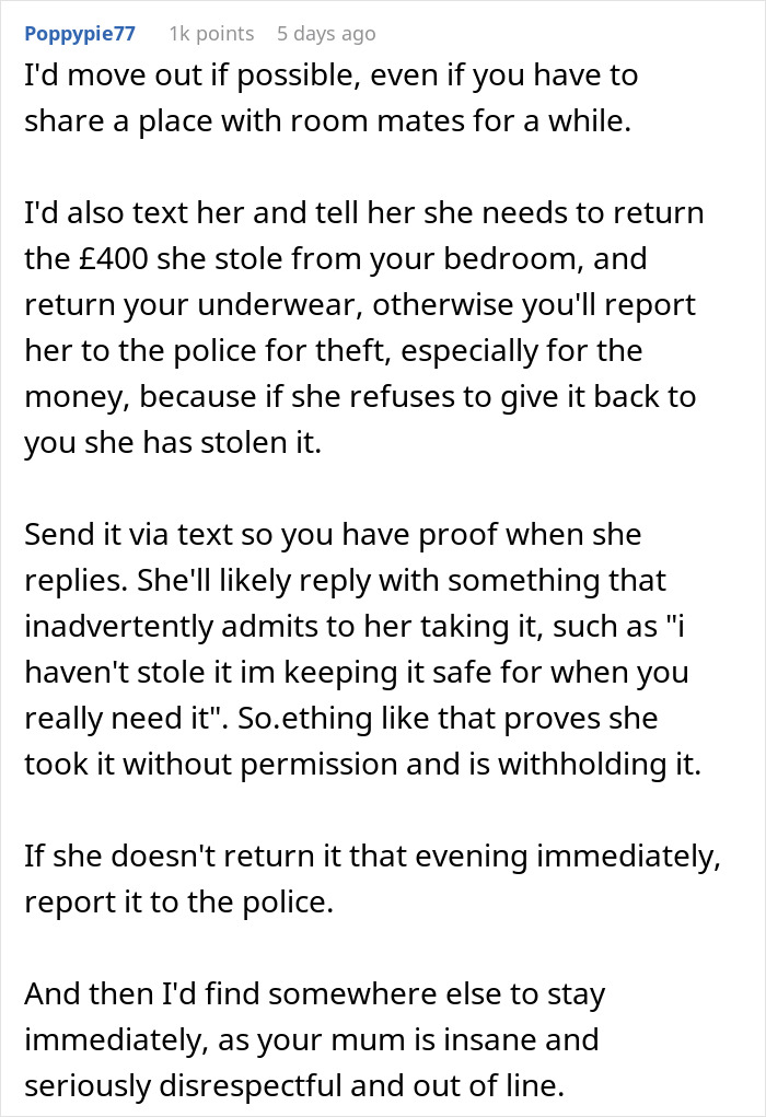 Mom “Confiscates” 22YO’s Cash, Takes Underwear As They Are ‘Immoral’, Loses It When She Installs Lock
