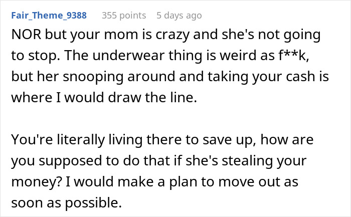 Mom “Confiscates” 22YO’s Cash, Takes Underwear As They Are ‘Immoral’, Loses It When She Installs Lock