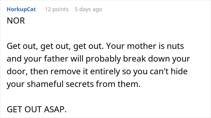 Mom “Confiscates” 22YO’s Cash, Takes Underwear As They Are ‘Immoral’, Loses It When She Installs Lock