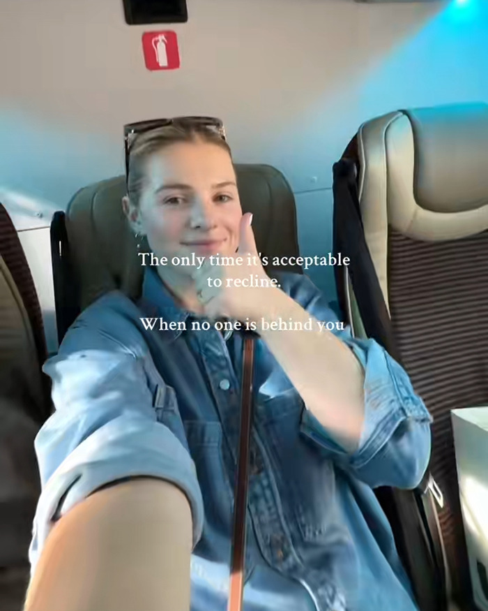 “Buy Another Seat”: Mom Sparks Outrage After Passenger Reclines Seat Into Her Lap