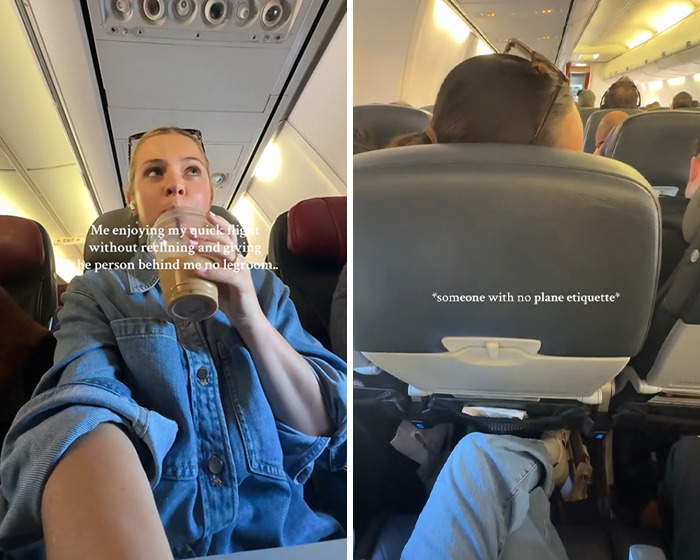 “Buy Another Seat”: Mom Sparks Outrage After Passenger Reclines Seat Into Her Lap