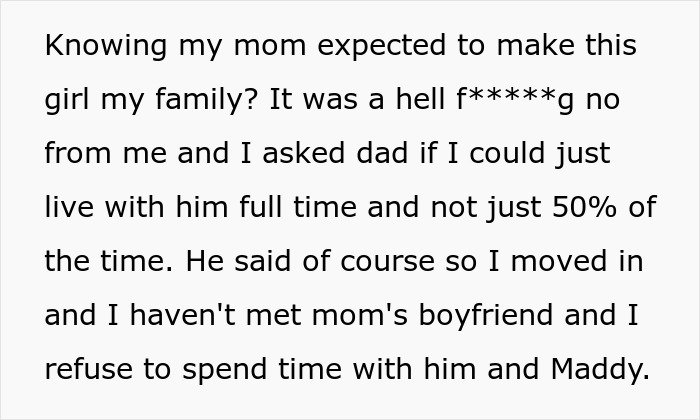 17YO Rejects Mom&#8217;s New Relationship With Nemesis’ Dad, Cuts Contact And Stays Permanently With Dad