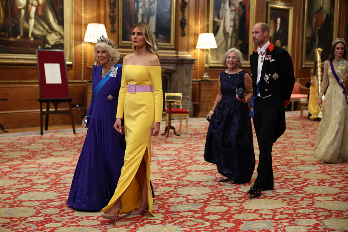 Melania Trump’s Optical Illusion Dress From Windsor Banquet Goes Viral As Fans Debate Its Color