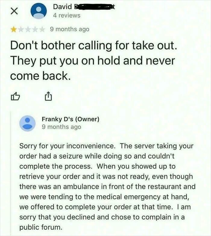 50 Times Customers Tried To Sabotage Businesses With Their Bad Reviews But Got Brutally Shut Down