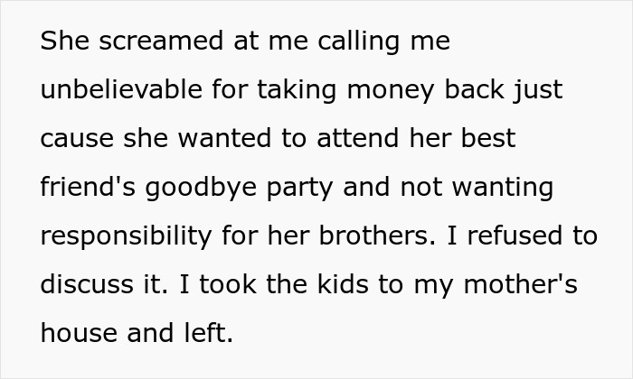 Dad Pulls Funding For 17YO’s Trip After She Picks Friend’s Farewell Party Over Babysitting Siblings