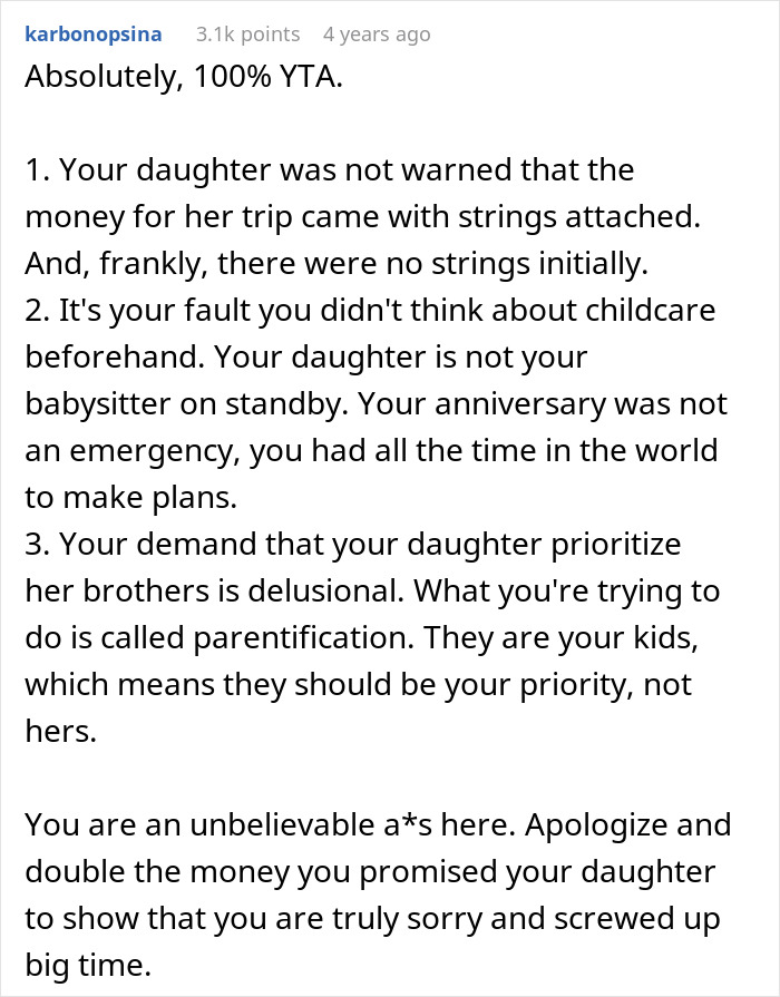 Dad Pulls Funding For 17YO’s Trip After She Picks Friend’s Farewell Party Over Babysitting Siblings