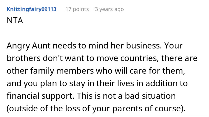 Aunt Explodes After 34YO Refuses To Adopt Orphaned Siblings, Settles On Covering Bills Instead