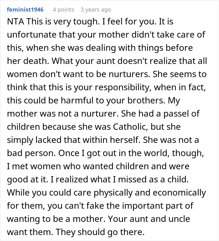 Aunt Explodes After 34YO Refuses To Adopt Orphaned Siblings, Settles On Covering Bills Instead