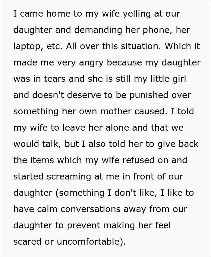 “I Had Enough”: Man Tells Wife It’s Her Own Fault Daughter Won’t Talk To Her