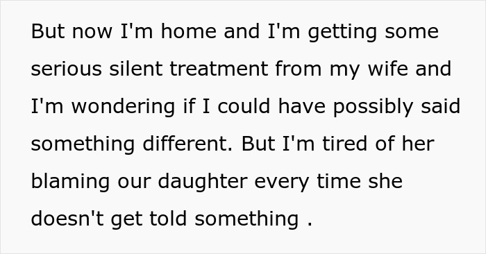 “I Had Enough”: Man Tells Wife It’s Her Own Fault Daughter Won’t Talk To Her