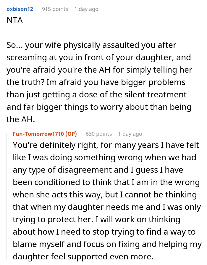 “I Had Enough”: Man Tells Wife It’s Her Own Fault Daughter Won’t Talk To Her