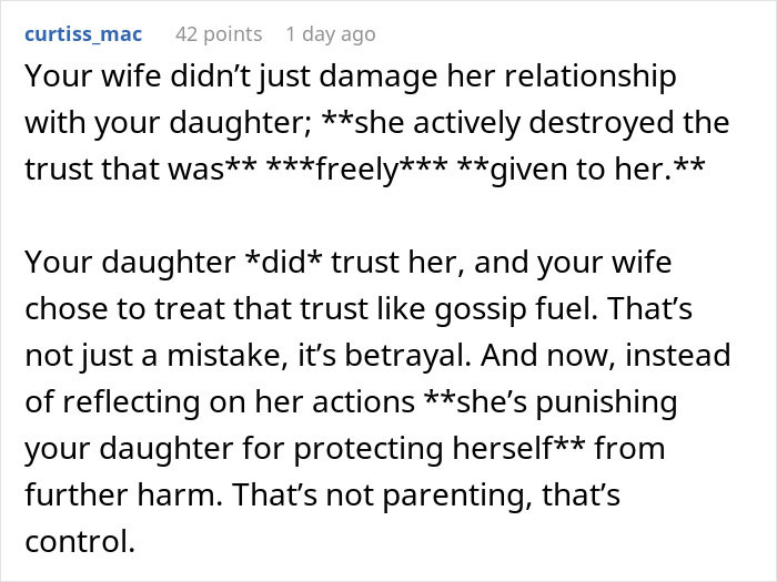 “I Had Enough”: Man Tells Wife It’s Her Own Fault Daughter Won’t Talk To Her