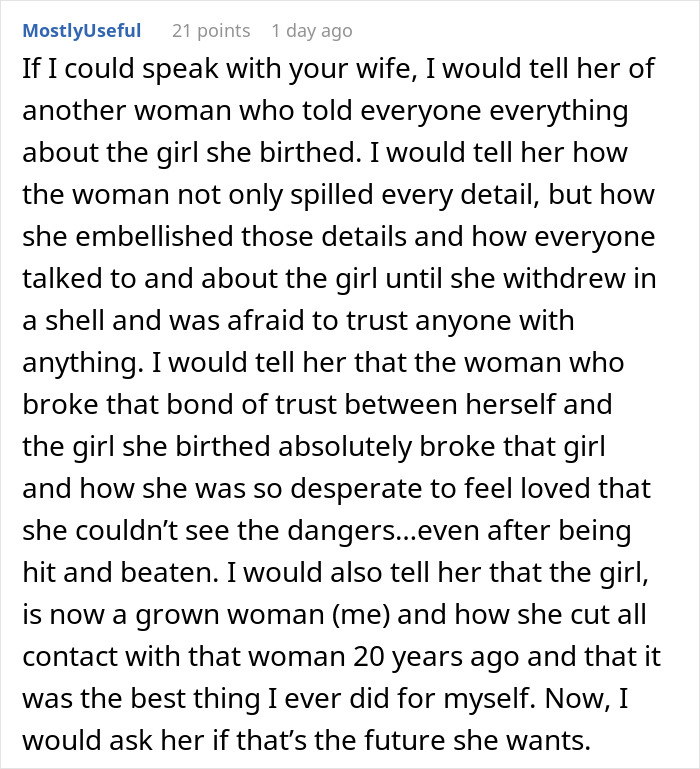 “I Had Enough”: Man Tells Wife It’s Her Own Fault Daughter Won’t Talk To Her