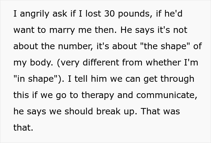 “Are You Honestly Happy With The Way You Look?”: Guy Breaks Up With GF Over Her “Shape”