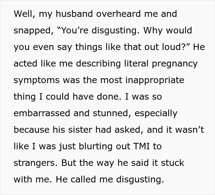 Woman Refuses To Share Any Pregnancy Details With Husband After His Comment, He Misses The Birth