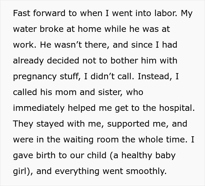 Woman Refuses To Share Any Pregnancy Details With Husband After His Comment, He Misses The Birth