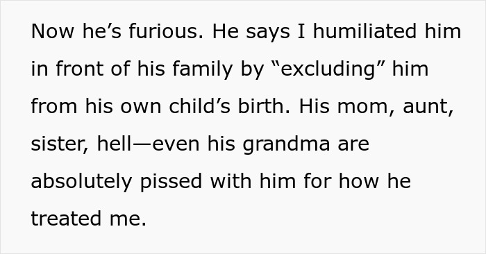 Woman Refuses To Share Any Pregnancy Details With Husband After His Comment, He Misses The Birth