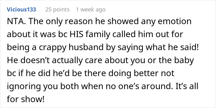 Woman Refuses To Share Any Pregnancy Details With Husband After His Comment, He Misses The Birth