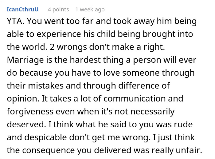 Woman Refuses To Share Any Pregnancy Details With Husband After His Comment, He Misses The Birth