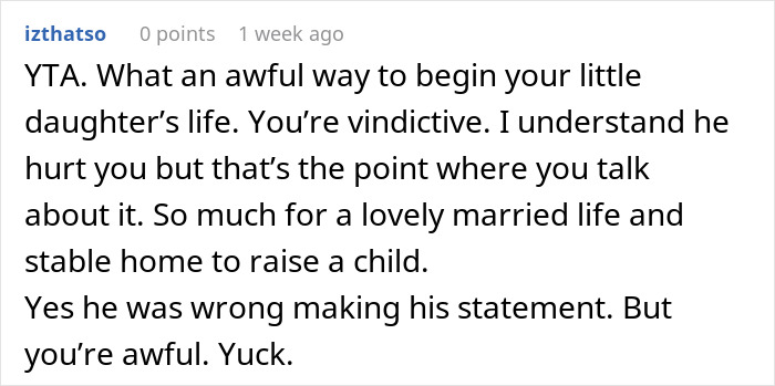 Woman Refuses To Share Any Pregnancy Details With Husband After His Comment, He Misses The Birth