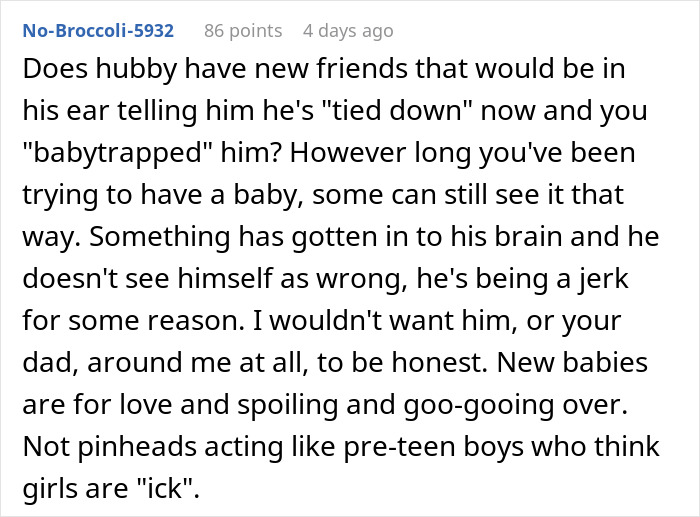 Woman Refuses To Share Any Pregnancy Details With Husband After His Comment, He Misses The Birth