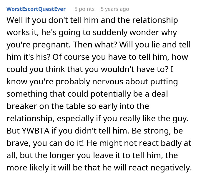 Woman Almost Keeps A Huge Secret From A New Guy She’s Dating, Is Surprised By His Reaction