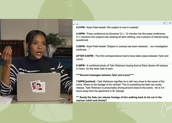 Candace Owens Claims &#8216;Exclusive Photo&#8217; Of Tyler Robinson Hours After Kirk Crime Proves Her Theory