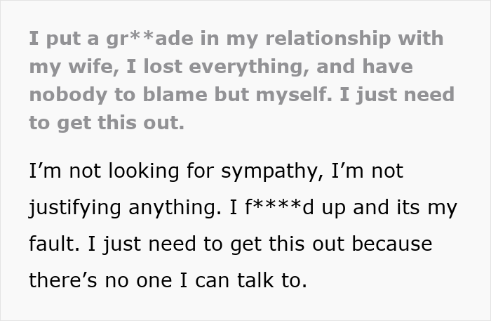 Guy Turns To Netizens To Whine Because He Wrecked His Marriage, Doesn’t Get A Drop Of Sympathy