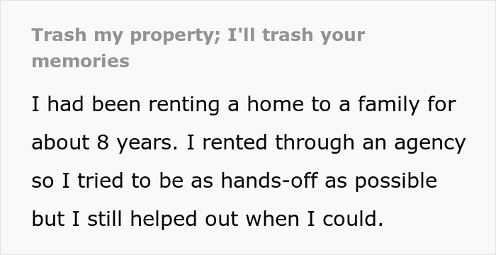 “I Smiled As I Watched Them Get Crushed”: Family Loses Precious Memorabilia For Being Tenants From Hell