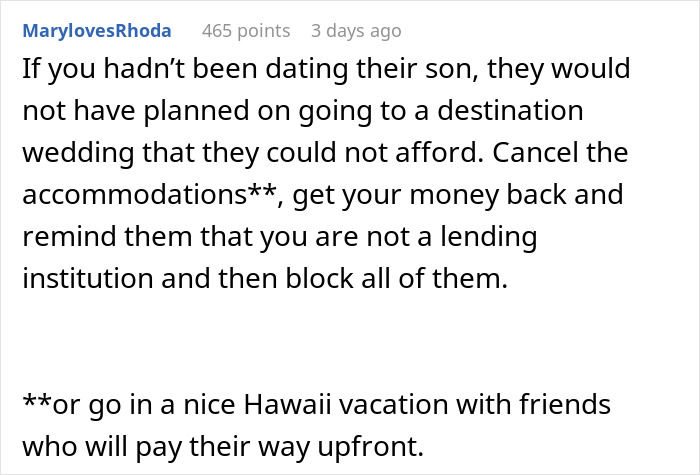 Ex-BF And His Family Demand Woman Skip Trip To Hawaii She Paid For, She Has Other Plans