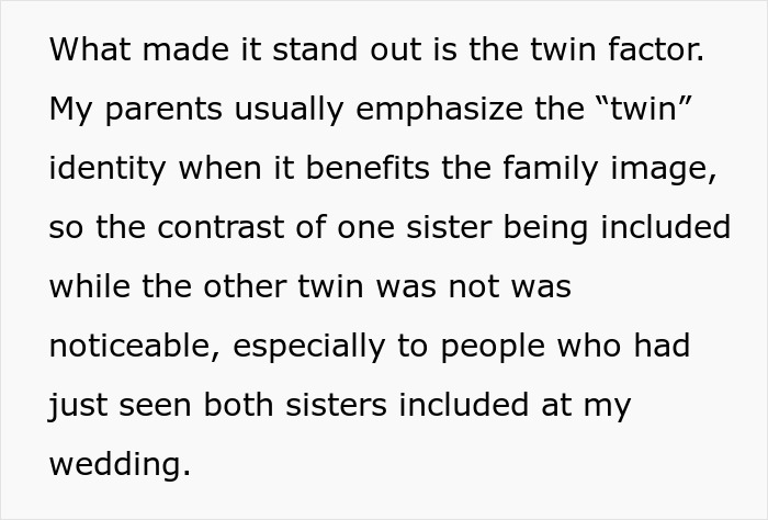 Lady Has Always Been The Family Scapegoat, Ends Up Exposing Parents’ Favoritism At Twin Sis’ Wedding