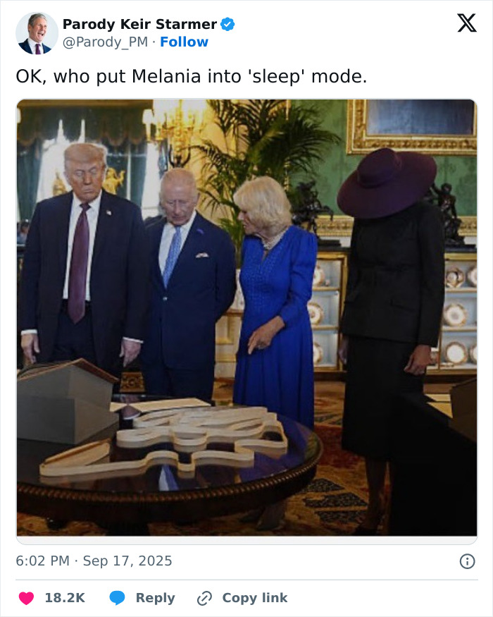 &#8220;How Many Royals Does It Take To Change A Light Bulb?&#8221;: Melania Trump&#8217;s UK Look Brutally Roasted