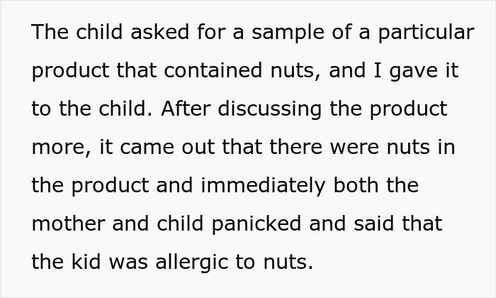 Mom Threatens To Sue Food Stall After They Give Her Child A Sample That Contains Nuts