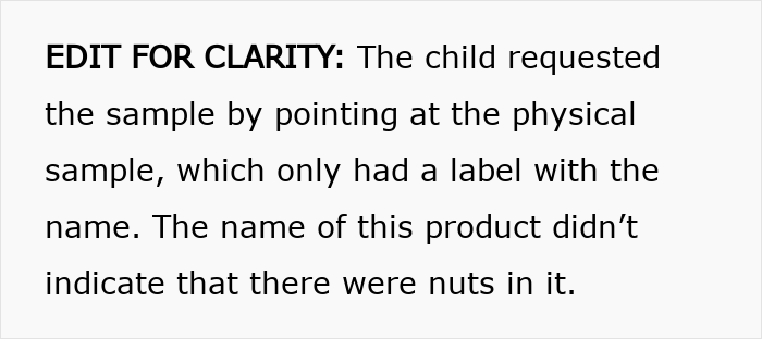 Mom Threatens To Sue Food Stall After They Give Her Child A Sample That Contains Nuts