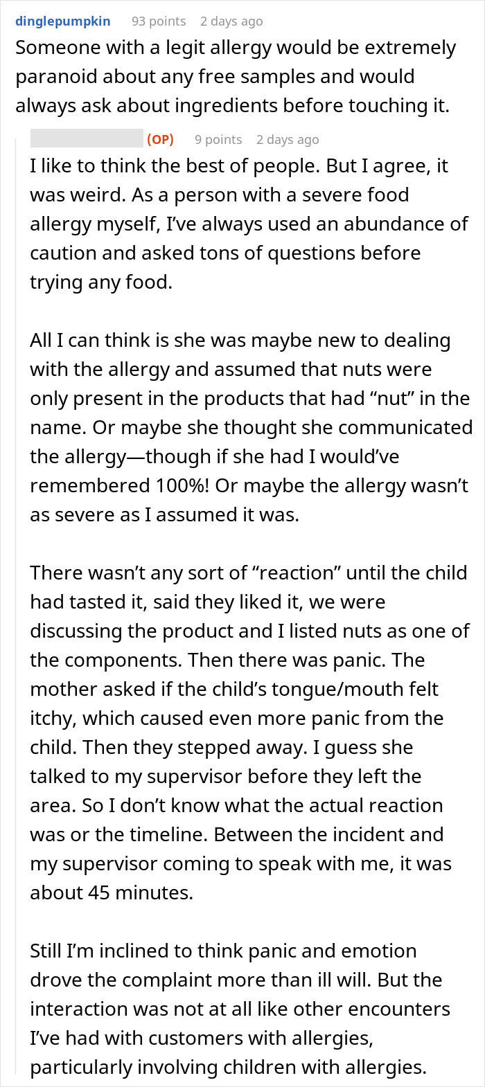 Mom Threatens To Sue Food Stall After They Give Her Child A Sample That Contains Nuts