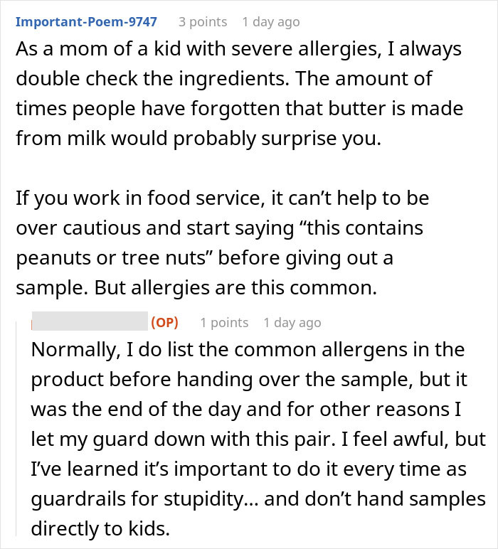 Mom Threatens To Sue Food Stall After They Give Her Child A Sample That Contains Nuts
