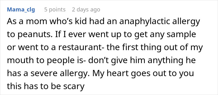 Mom Threatens To Sue Food Stall After They Give Her Child A Sample That Contains Nuts
