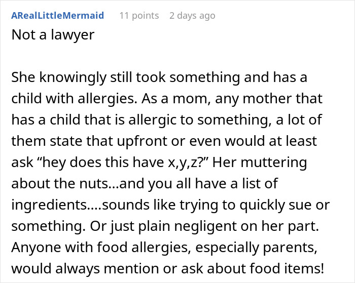 Mom Threatens To Sue Food Stall After They Give Her Child A Sample That Contains Nuts