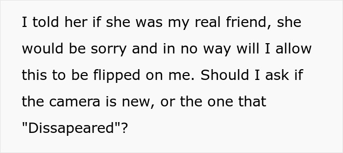 Man Catches A Friend Stealing His BF’s Camera, Confronts Her Only To Discover Her True Colors