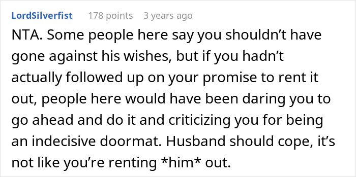 Woman Rents Out Husband’s “Man Cave” After He Refuses To Work Or Help Out