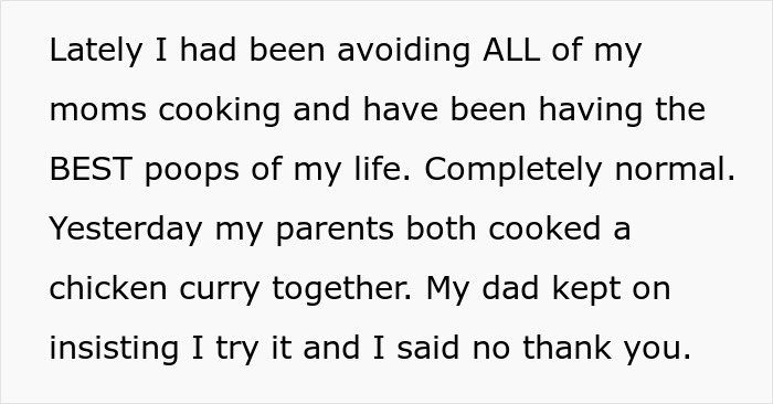 Woman Is Convinced Her Parents Are Trying To Poison Her, Wonders Whether She&#8217;s Going Insane
