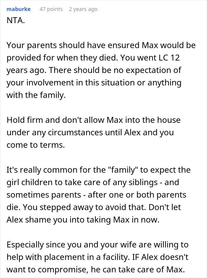 Woman Refuses To House Special-Needs Sibling After Losing Parents, Chooses A Controversial Solution