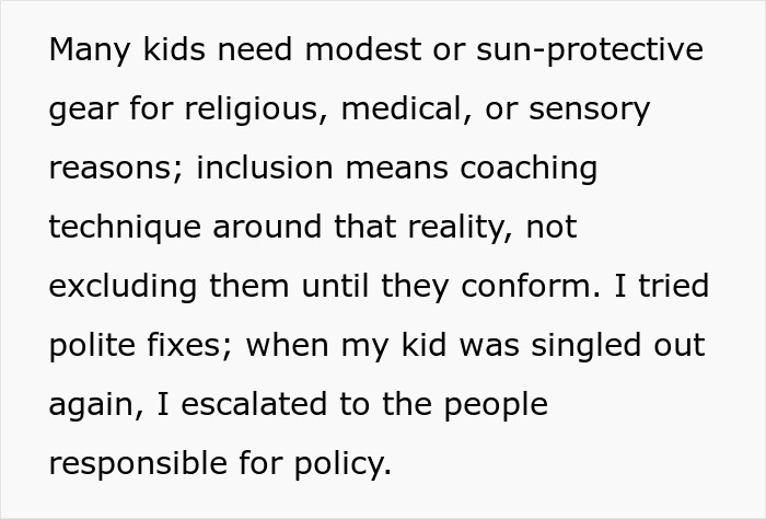 Swim Teacher Excludes 10YO From Lesson Over Modest Swimsuit, Parent Wastes No Time Reporting Him