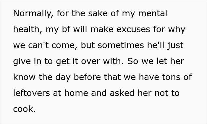 “I Won”: Woman Finds A Way To Be Permanently Uninvited From MIL’s Dinners With Spoiled Food